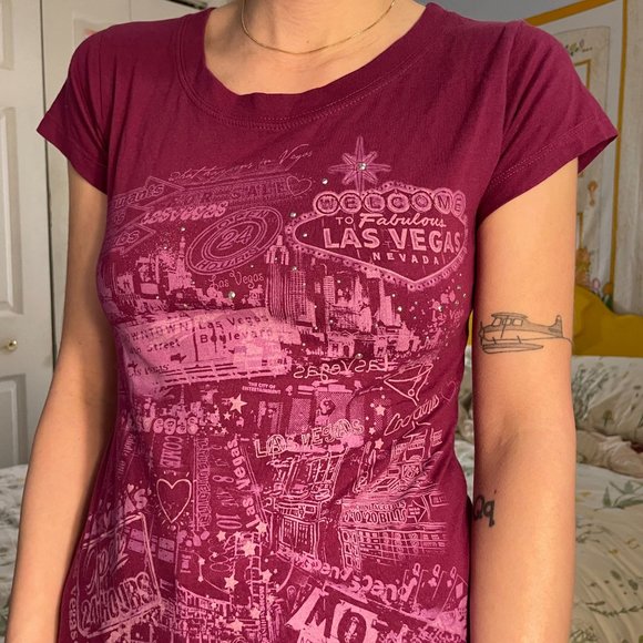 COPY - Y2K rhinestone las Vegas bodycon shirt! - Picture 7 of 10